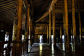 Myanmar - Mandalay, Shwenandaw Kyaung (the Golden Palace) a wonderful example of the Burmese unique teak architecture and wood-carving art. 